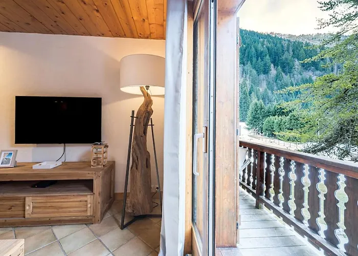 Apartment 7P Balcony Mountain View Parking Ski 公寓 霞慕尼